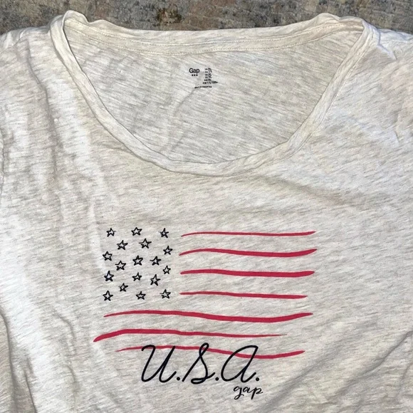 GAP Women's White USA Graphic Tee size XL - Picture 2 of 2